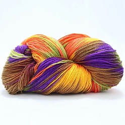 Разноцветный Пряжа из акрилового волокна, пряжа градиентного цвета, красочный, 2~3 мм, около 50 г / рулон