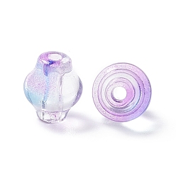 Medium Orchid Transparent Glass Beads, Lantern, Medium Orchid, 9x8mm, Hole: 1.5mm