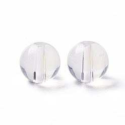 Claro Perlas de vidrio, rondo, Claro, 8 mm, agujero: 1.4 mm