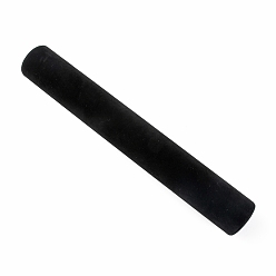 Negro Soportes de exhibición de scrunchie de pulsera de terciopelo, titular del organizador del estante de la barra de la joyería, negro, 36.3x5.1 cm