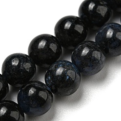Dumortiérite Brins de perles de quartz dumortiérite naturelle de qualité aa, ronde, 6mm, Trou: 1mm, Environ 66 pcs/chapelet, 15.39'' (39.1 cm)