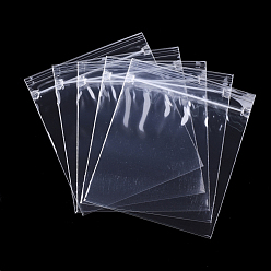 Прозрачный Полипропиленовые пакеты с замком на молнии, верхнего уплотнения, закрывающиеся сумки, мешок с самоуплотнением, прямоугольные, прозрачные, 11x9 см, односторонняя толщина: 2.7 мил(0.07мм)