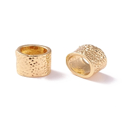 Champagne Gold Laiton perles européennes, Perles avec un grand trou   , Tube, or, 7.5x6x5mm, Trou: 4x6mm