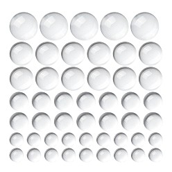 Clear 80Pcs 4 Size Transparent Glass Cabochons, Clear Dome Cabochon for Cameo Photo Pendant Jewelry Making, Half Round, Clear, 6mm/8mm/10mm/12mm, 20pcs/size