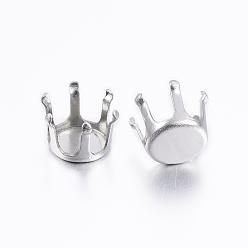 Stainless Steel Color 304 Stainless Steel Rhinestone Claw Settings, Stainless Steel Color, Fit for 7mm Rhinestone, 5.5x8mm