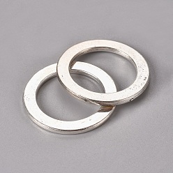 Antique Silver Tibetan Style Alloy Linking Rings, Circle Frames, Lead Free and Cadmium Free, Donut, Antique Silver, about 28.5mm long, 28.5mm wide, 2mm thick, hole: 20.5mm