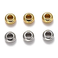Mixed Color Brass Spacer Beads, Long-Lasting Plated, Rondelle, Mixed Color, 8x4mm, Hole: 4mm