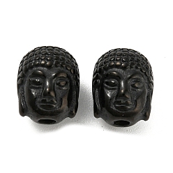 Negro Perlas de acero inoxidable con revestimiento de iones (ip), Buda, negro, 10.5x8x8 mm, agujero: 2 mm