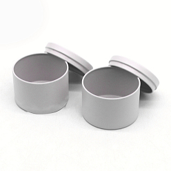 White Iron Candle Tins, with Lids, Empty Tin Storage Containers, White, 6.5x5.2cm