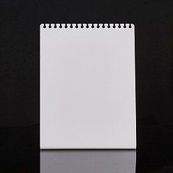 Blanc Présentoirs de colliers en verre organique acrylique, présentoir de colliers en L, rectangle, blanc, 20x7.5x25.5 cm