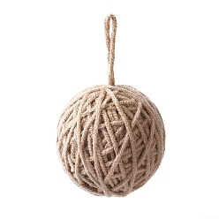 Rosy Brown Yarn Knitted Christmas Ball Ornaments, for Xmas Wedding Party Decoration , Rosy Brown, 115~119mm
