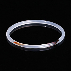 Дендритный Агат Простой простой браслет из окрашенного натурального дендритного агата для женщин, внутренний диаметр: 2-1/4 дюйм (5.6~5.8 см)