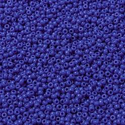 (RR417) Opaque Blue Миюки круглые бусины рокайль, японский бисер, 8/0, (rr 417) оцинкованный пыльно-лиловый, 8/0, 3 мм, отверстие : 1 мм, Около 2111~2277 шт / 50 г