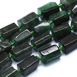 Emerald Natural Emerald Beads Strands, Faceted, Column, 12~13x6~8x6~8mm, Hole: 1mm, about 28pcs/strand, 15.55''~15.75'(39.5~40cm)