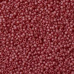 (5CF) Transparent Frost Ruby Toho perles de rocaille rondes, perles de rocaille japonais, (5 cf) rubis givré transparent, 8/0, 3mm, Trou: 1mm, à propos 222pcs / bouteille, 10 g / bouteille
