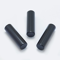 Obsidiana Cuentas de obsidiana naturales, perlas sin perforar / sin orificios, columna, 35x11 mm
