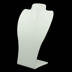 Белый Органическое стекло ожерелье дисплей бюст, белые, 140x75x235 мм