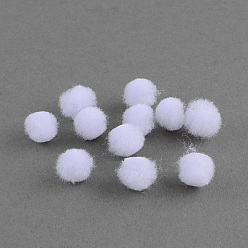 White DIY Doll Craft Pom Pom Yarn Pom Pom Balls, White, 15mm, about 1000pcs/bag