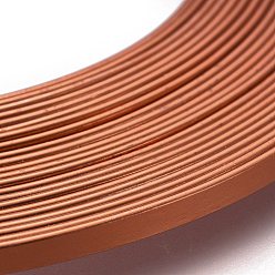 Chocolate Aluminum Flat Wire, Wide Flat Jewelry Craft Wire for Jewelry Making, DIY Craft Project, Plant Modeling or Packaging, Chocolate, 3x1mm, about 16.4 Feet(5m)/roll