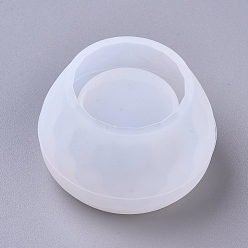 White DIY Round Cup Shape Silicone Molds, Resin Casting Molds, For UV Resin, Epoxy Resin Jewelry Making, White, 52x32mm, Inner Diameter: 33mm and 32mm
