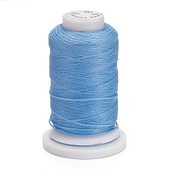 Light Sky Blue Waxed Polyester Cord, Flat, Light Sky Blue, 1mm, about 76.55 yards(70m)/roll