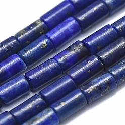 Lapislázuli Hilos de cuentas de lapislázuli natural, columna, 3.5~4x2 mm, agujero: 0.7 mm, sobre 100 unidades / cadena, 15.35 pulgada (39 cm)