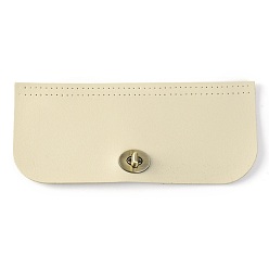 Beige Imitation Leather Bag Cover, Rectangle with Round Corner & Alloy Twist Lock Clasps, Bag Replacement Accessories, Beige, 10x23.1x0.15~21.5cm