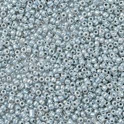 Dark Gray 12/0 Glass Seed Beads, Ceylon, Round, Round Hole, Dark Gray, 12/0, 2mm, Hole: 1mm, about 3333pcs/50g, 50g/bag, 18bags/2pounds