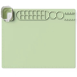 Темный Морско-зеленый Силиконовый коврик для акварельной масляной краски, моющийся блокнот для рисования с чашкой для воды, нескользящий коврик для рукоделия, прямоугольные, темно-зеленый, 41x51 см