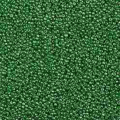 (108) Transparent Luster Lime Green Cuentas de semillas redondas toho, granos de la semilla japonés, (108) lustre transparente verde lima, 11/0, 2.2 mm, agujero: 0.8 mm, Sobre 5555 unidades / 50 g