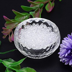 Clair Imitation facettes cristal autrichien rangées de perles, grade de aaa, Toupie, clair, 3x3mm, trou: 0.7~0.9 mm, environ 1440 PCs / sachet 