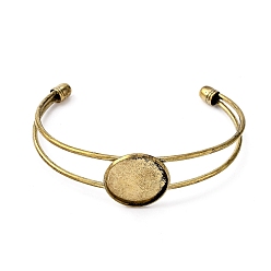 Bronze Antique Création de bangle en laiton, base de bracelet vide, bronze antique, 64 mm, plateau: 20 mm