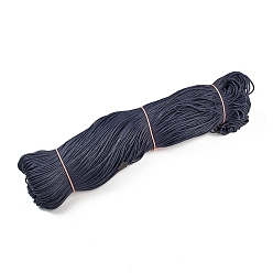 Prussian Blue Chinese Waxed Cotton Cord, Prussian Blue, 2mm, about 382.76 yards(350m)/bundle