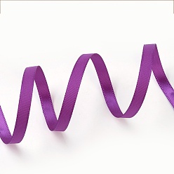 Púrpura Cinta de raso, cinta de satén de una sola cara, agradable para decorar fiesta, púrpura, 1/4 pulgada (6 mm), 100 yardas / rollo (91.44 m / rollo)