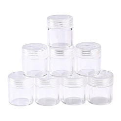 Clear Plastic Beads Containers, Column, Clear, 2.5x2.8cm, Capacity: 5ml(0.17 fl. oz)