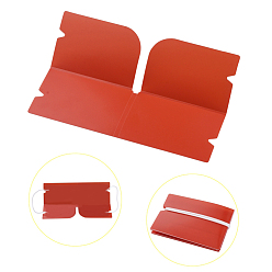 Rouge Organisateur de clip de rangement en plastique pliable portable, pour couvre-bouche jetable, rouge, 190x120x0.3mm