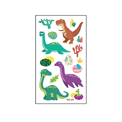 Dinosaur Съемные временные водостойкие татуировки, бумажные наклейки на тему животных, рисунок динозавра, 10.5x6 см