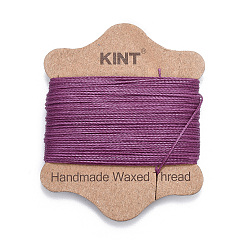 Púrpura Cuerda de nylon encerado, púrpura, 0.45 mm, aproximadamente 21.87 yardas (20 m) / tarjeta