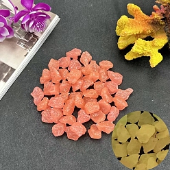 Coralino Decoración de exhibición de piedra luminosa de imitación de plástico, nuggest, coral, 20 mm
