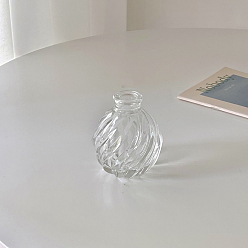 Clair Mini vase en verre, accessoires de maison de poupée micro paysage, faire semblant de décorations d'accessoires, clair, 70x80mm