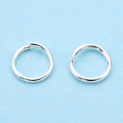 Silver Iron Open Jump Rings, Nickel Free, Round Ring, Silver, 21 Gauge, 6x0.7mm, Inner Diameter: 4.5mm, about 20000pcs/1000g