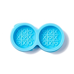 Symbol Moules en silicone saint valentin, moules de résine, pour la fabrication artisanale de clous d'oreilles, motif de signe, 19x36x5mm, diamètre intérieur: 16 mm