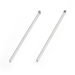 Stainless Steel Color 201 Stainless Steel Big Pendants, Bar, Stainless Steel Color, 52.5x1.5mm, Hole: 1.6mm
