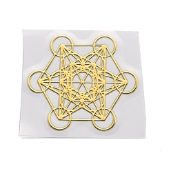 Golden Self Adhesive Brass Stickers, Scrapbooking Stickers, for Epoxy Resin Crafts, Star, Golden, 3.5x3.1x0.05cm