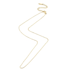 Chapado en Oro Real de 14K Chapado en iones (ip) 304 collar de cadena de cable de acero inoxidable para hombres y mujeres, real 14 k chapado en oro, 15.87 pulgada (40.3 cm)