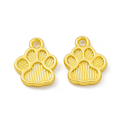 Matte Gold Color Rack Plating Alloy Charms, Cadmium Free & Lead Free & Nickle Free, Dog Paw Print Charms, Matte Gold Color, 14.5x11.5x2mm, Hole: 1.8mm