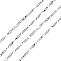Stainless Steel Color 304 Stainless Steel Bar Link Chains, Decorative Chains, Soldered, Stainless Steel Color, 2x1.5mm