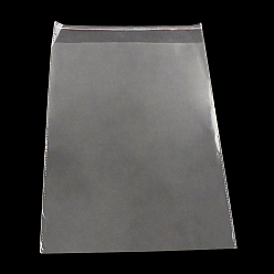 Прозрачный OPP мешки целлофана, прямоугольные, прозрачные, 37x24 см, односторонняя толщина: 0.035 мм, внутренняя мера: 33x23 см