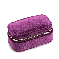 Purple Velvet Box, Jewelry Organizer, for Necklaces, Rings, Rectangle, Purple, 8.5x4.8x4cm