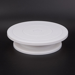 White Rotating Cake Turntable, Turns Smoothly Revolving Cake Stand, Baking Supplies, for Cookies Cupcake, White, 276x67.5mm